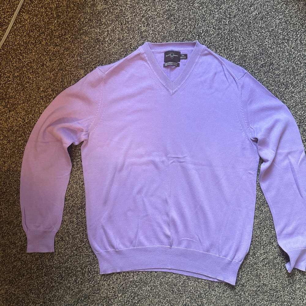 Classic Purple V-Neck Men's Sweater